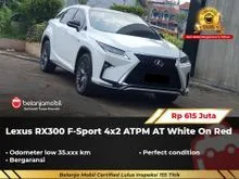 2018 Lexus RX 300 2.0 F Sport SUV 4x2 ATPM AT White On Red NIK 2018 [ LOW KM 35RB ]