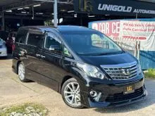 2012 Toyota Alphard 2.4 SC JBL - Pilot Seat, Sun Roof & Moon Roof, 2 Power Door, Power Boot, 360 Camera, Leather Seat, Surround Sound System