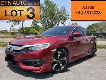 HONDA CIVIC 1.5 TC VTEC PREMIUM SEDAN TCP WARRANTY TILL 2021 F/SERVICE RECORD BY HONDA MODULO BODYKIT REVERSE CAMERA PADDLE SHIFT TRUE YEAR MAKE