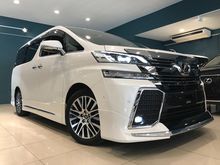 2016 Toyota Vellfire 2.5 Z G Edition MPV Full Leather MODELLISTA BODYKITS auto parking