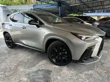 2022 Lexus NX 350 2.4 F Sport SUV / SONIC TITANIUM BODY PAINT / GRADE 5A / 7 YEARS WARRANTY / SUNROOF / HUD / DIM / BSM / 360 CAMERA / POWER BOOT