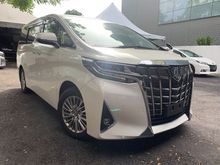 2018 Toyota Alphard 2.5 G SPEC (PROMOTION PRICE) FULL LEATHER ,POWER BOOT ,DIM ,MEMORY SEATS ,2 ELEC SEATS ,LKA ,AIRCOND SEATS UNREG