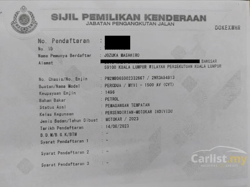 2023 Perodua Myvi AV Hatchback