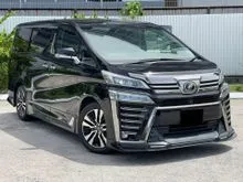 2019 Toyota Vellfire 3.5 ZG MPV COME WITH WARRANTY SURROUNDING REVERSE CAMERA ELECTRIC PILOT SEAT POWERBOOT POWERDOOR STEERING WHEEL CONTROL