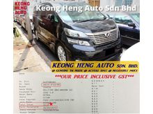 (ACTUAL YR MADE 2O1O)(GST INCLU)(FULL SEPC)(COOL BOX)(REG 2O13)(1 OWNER)(LOW MILE)(REG 2O13)(TIPTOP)(LIKE NEW) TOYOTA VELLFIRE 2.4 Z-PLATINIUM MPV