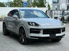 2023 Porsche Cayenne 3.0 Coupe Latest Facelift Unregistered Japan Spec Crayon Grey Bose Sound System Passenger Display 14 way seats Pan Roof