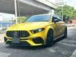Recon 2020 Mercedes-Benz A45S AMG#Black Leather#Yellow Trim#Premium+Plus Power+Memory Seats#Steering Wheels Aero Kits# Widescreen Cockpit#Keyless Go - Cars for sale