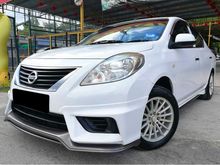 ACTUAL 2013 Nissan ALMERA 1.5 E (A) IMPUL bodykit, VOSSEN Sport Rim, One Owner, Pearl White, Tip Top Condition, RAYA PROMOSI