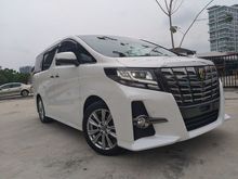 2017 Toyota Alphard 2.5 SA TYPE BLACK PRE CRASH POWER BOOT ROOF TV UNREG17