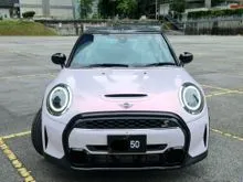 2021 MINI Cooper S Convertible 2.0 Low Mileage 17k KM Japan Spec Pink Wrap Excellent Condition Warranty