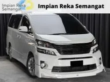 *MPV KING* 2013 Toyota Vellfire 3.5 VL Edition Facelift (Pilot Seat/Sunroof/Home Theatre)