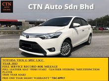 2013 TOYOTA VIOS 1.5 G (A) FULL SERVICE RECORD 80KM FULL LEATHER SEAT PUSH START