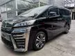 Recon 2018 Toyota Vellfire 2.5 ZG SUNROOF UNREG