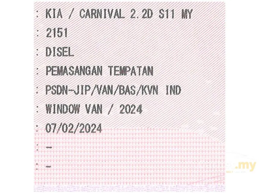 2024 Kia Carnival 11 Seater MPV
