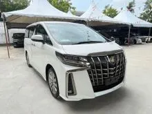 2021 Toyota Alphard 2.5 S Type Gold MPV * 3 LED HEADLAMP * POWER BOOT * 2 POWER DOOR * FULL ADAS * REVERSE CAMERA * BLACK FABRIC & LEATHER SEATS *