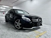 2017 Mercedes-Benz C200 AMG Sedan HUD PWR BOOT PAN ROOF 2 MEMORY SEAT GRADE 4.5 JAPAN UNREG