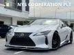 Recon 2019 Lexus LC500 5.0 V8 S Package Coupe Unregistered 21 Inch After Market Wheel Aimgain Aero Body Kit Carbon Fiber Roof Top Alcantara Seat