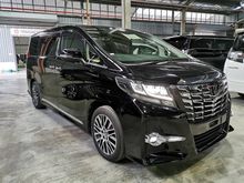 2017 Toyota Alphard 2.5SC FULL SPEC SUNROOF JBL PREMIUM SOUND ROOF MONITOR HOME TEATER SURROUNDING 4 CAMERA PRE CRASH SAFETY PILOT SEAT POWER BOOT