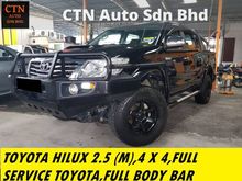 TOYOTA HILUX 2.5 (M) VNT,FULL SERVICE TOYOTA ,FULL BODY BAR,DVD PLAYER REVERSE CAMERA