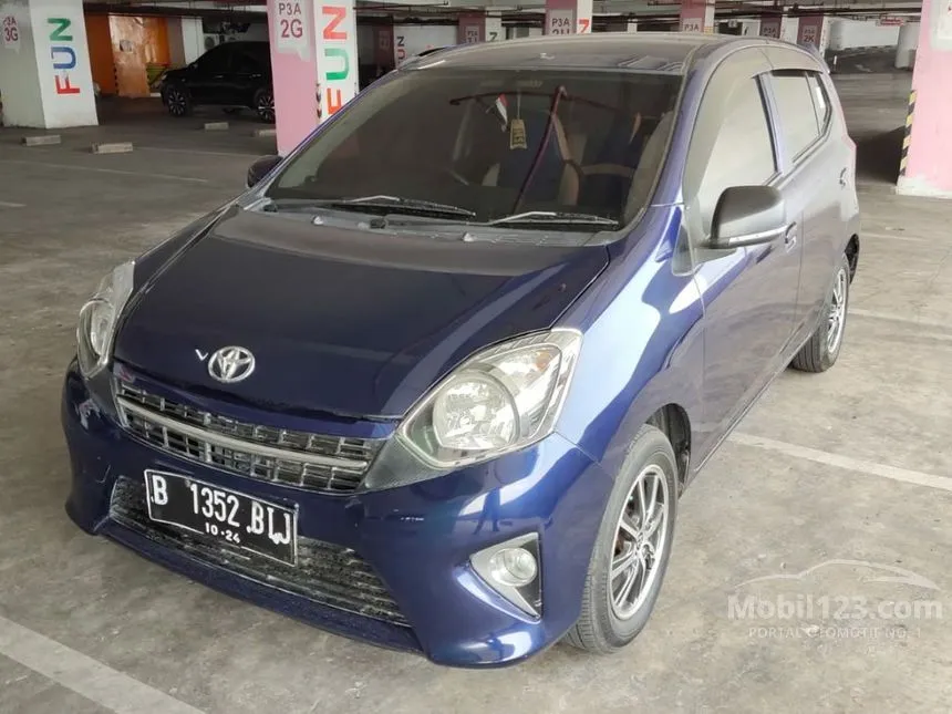 Jual Mobil Toyota Agya 2014 E 1.0 di DKI Jakarta Automatic Hatchback Biru Rp 81.000.000