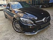 2017 Mercedes-Benz C300 Coupe 2.0 AMG Full Spec With Burmester Surround,Panroof,Memory Seats,Reverse Camera,Power Boot,Paddle SHift