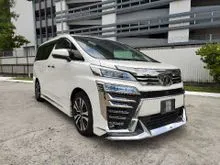 2020 Toyota Vellfire 2.5 ZG MPV Height Spec pilot seats Sunroof JBL low interest