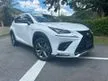 Recon 2021 Lexus NX300 2.0 F Sport SUV Genuine Lowest Mileage Only 4k Sunroof Power Boot Red Colour Seat - Cars for sale