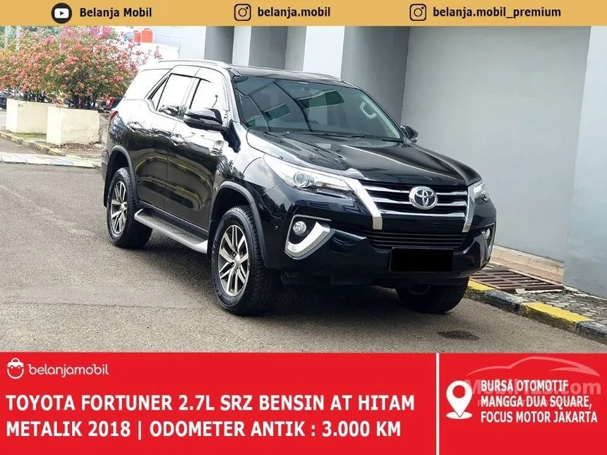 Jual Mobil Toyota Fortuner 2018 SRZ 4X2 2.7 di DKI Jakarta Automatic SUV Hitam Rp 380.000.000