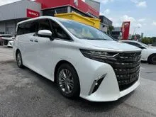 2025 Toyota Alphard 2.5 Z MPV 5A Ori Side Step, HUD, Auto Parking, DIM, SRoof Unreg Recon