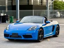 Ready Stock 2022 Porsche 718 2.0 Boxster Convertible (A) Shark Blue, PDLS+, Sport Chrono with Mode Switch, Sport Tailpipe, Reverse Cam, Blue Stitching