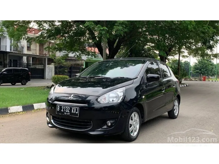 Jual Mobil Mitsubishi Mirage 2014 EXCEED 1.2 di DKI Jakarta Automatic Hatchback Hitam Rp 95.000.000