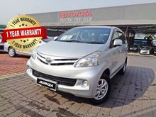 2013 Toyota Avanza 1.5 AT - FREE 1 YEAR WARRANTY + FREE 1 YEAR SERVICE BY AUTHORIZED TOYOTA DEALER + LOW MILEAGE