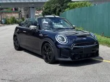2022 ORI 25K KM SOFT TOP CONVERTIBLE CABRIOLET HUD DIGITAL METER REVERSE CAMERA SPORT MODE 3 DOORS MINI Cabrio 2.0 Cooper S UNREG 2 DOOR