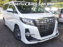 2016 Toyota Alphard 3.5 MPV Pilot Seats 2 Power Doors Rear Vacuum Boot UNREGISTERED