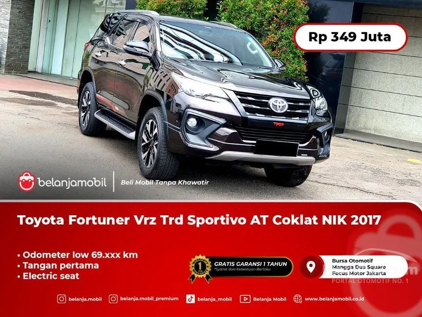 Jual Mobil Toyota Fortuner 2017 TRD 4X2 2.4 di DKI Jakarta Automatic SUV Coklat Rp 349.000.000