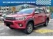 Used YR2018 Toyota Hilux 2.8 G (A) 4X4 Pickup Truck/ DIESEL / PUSH START / TIPTOP / FULL LEATHER / R.CAMERA