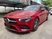 Recon 2019 Mercedes-Benz CLA250 2.0 4MATIC Coupe AMG PREMIUM PLUS PANAROMIC ROOF HEAD UP DISPLAY AMBLIENT LIGHT NEW FACELIFT JAPAN SPEC UNREGS - Cars for sale