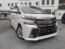 2015 Toyota Vellfire 2.5 Z A ZA SPEC 3 YEAR UNLIMITED WARRANTY UNREG