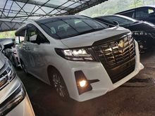 TOYOTA ALPHARD 2.5 TYPE BLACK EDITION ALL BLACK INTERIOR 4 CAMERA PRE CRASH POWEWR BOOTH 2017 JAPAN UNREG