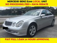 2005 Mercedes-Benz E200K 1.8 ~NO PROCESSING FEE , NO HIDDEN CHARGES~