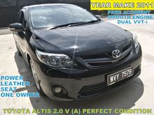 2011 Toyota Corolla Altis 2.0 V (A) PERFECT CONDITION WITH POWER LEATHER SEAT FREE ACCIDENT DUAL VVTI SAVE PETROL