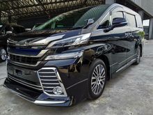 2015 Toyota Vellfire 2.5 Z G Edition MPV 2.5 ZG Modelista Bodykit Sunroof Roof Monitor Unreg Sale Offer