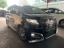 2017 Toyota Alphard 2.5 SC (PROMOTION PRICE) SUNROOF ,FULL LEATHER ,BIG ALPINE PLAYER ,PILOT SEATS ,3 POWER DOOR UNREG