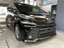 2017 Toyota Vellfire 2.5 GOLDENEYE SUNROOF (PROMOTION PRICE ) HALF LEATHER SEATS ,2 POWER DOOR AND BOOT ,REAR CAMERA UNREG