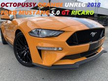 OCTOPUSSY ORANGE UNREG 2018 FORD MUSTANG 5.0 GT RECARO EDITION TRACK PACK UK