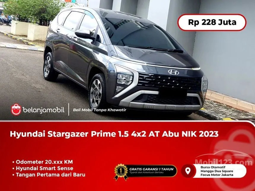 Jual Mobil Hyundai Stargazer 2023 Prime 1.5 di Jawa Barat Automatic MPV Abu