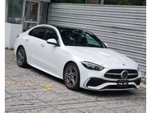 2022 Mercedes-Benz C200 1.5 Avantgarde Sedan, AMG LINE, GRADE 4.5B, ORI 27K KM, 360 CAMERA, HUD, BSA, PANORAMIC ROOF, MULTI-COLOR AMBIENT LIGHT