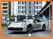 Recon UNREG 2021 Porsche 911 Carrera 4S 3.0 TURBO CRAYON GREY RED LEATHER SEAT SUNROOF SURROUND CAM SPORT CHRONO SPORT EXHAUST MATRIX LED KEYLESS ENTRY GO