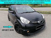 PERODUA MYVI 1.3 (A) ELEGANCE LEATHER SIT ,TOUCH SCREEN PLAYER,WITH SPORT RIM