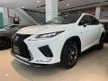 Recon 2020 Lexus RX300 2.0 F Sport SUV RED LEATHER INTERIOR PANORAMIC ROOF JAPAN PREMIUM STOCK UNREG - Cars for sale